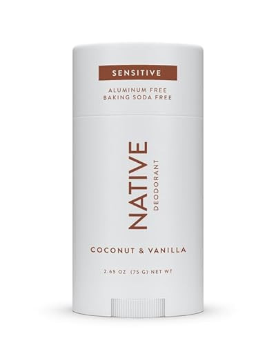 Native Sensitive Deodorant Contains Naturally Derived Ingredients, 72 Hour Odor Control | Deodorant for Women & Men, Aluminum Free with Baking Soda, Coconut Oil and Shea Butter, Coconut & Vanilla | Amazon (US)