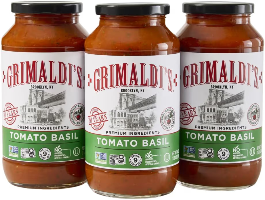 Grimaldi’s Variety Pasta Sauce 3-Pack | Non-GMO, Gluten-Free, Kosher, Nut-Free | No Preservativ... | Amazon (US)