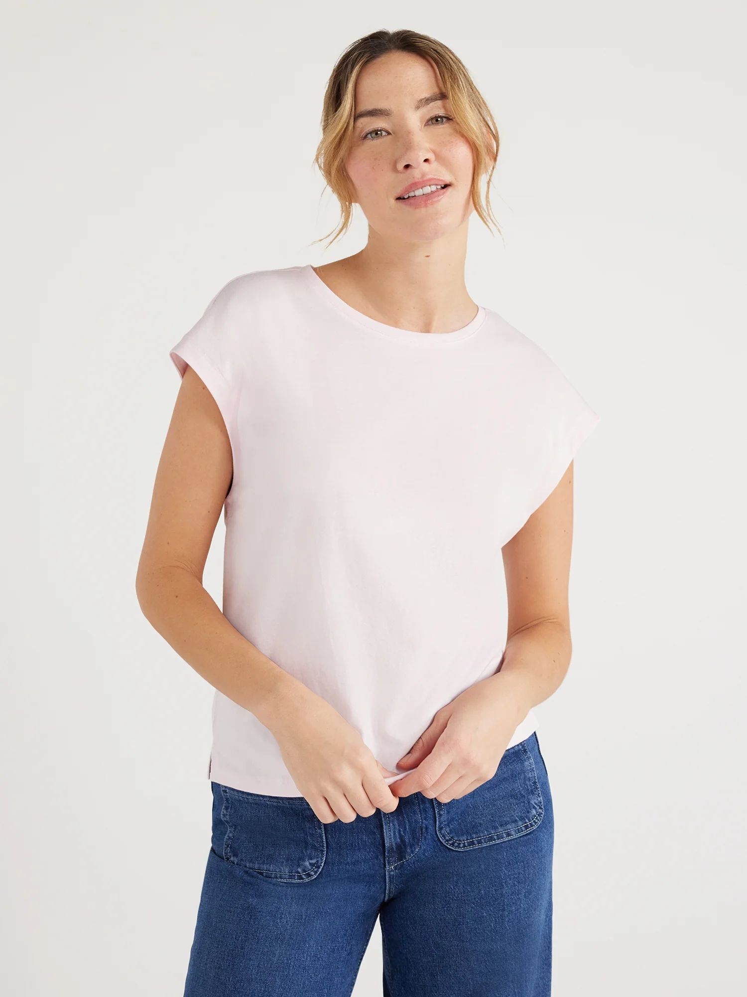 Free Assembly Women's Short Sleeve Dolman Tee, Sizes XS-XXXL | Walmart (US)
