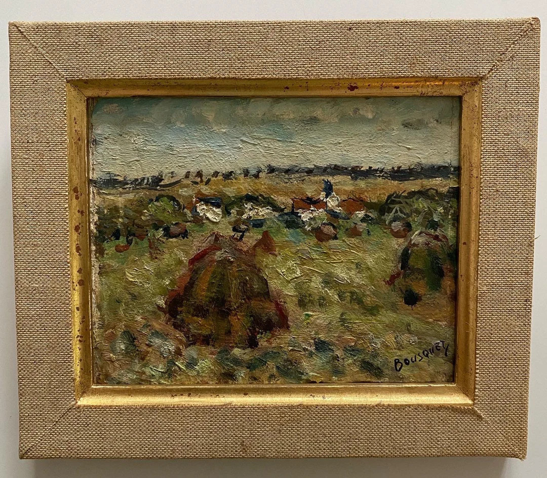 Vintage French Georges Bousquet french, 1904-1976, les Meules Haystacks Oil Painting Framed Signe... | Etsy (UK)
