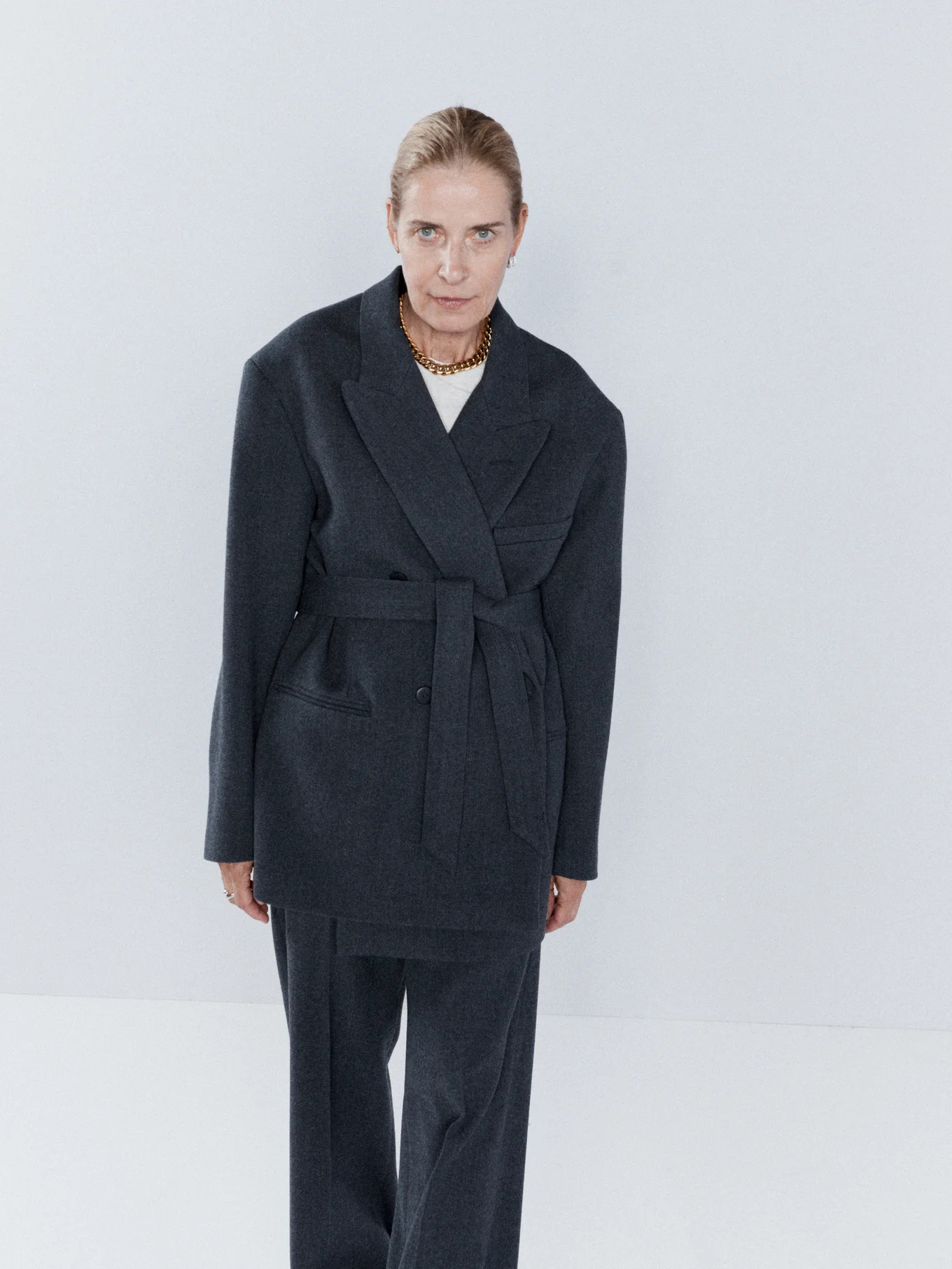 Exaggerated recycled wool-blend tux blazer | Matches (UK)