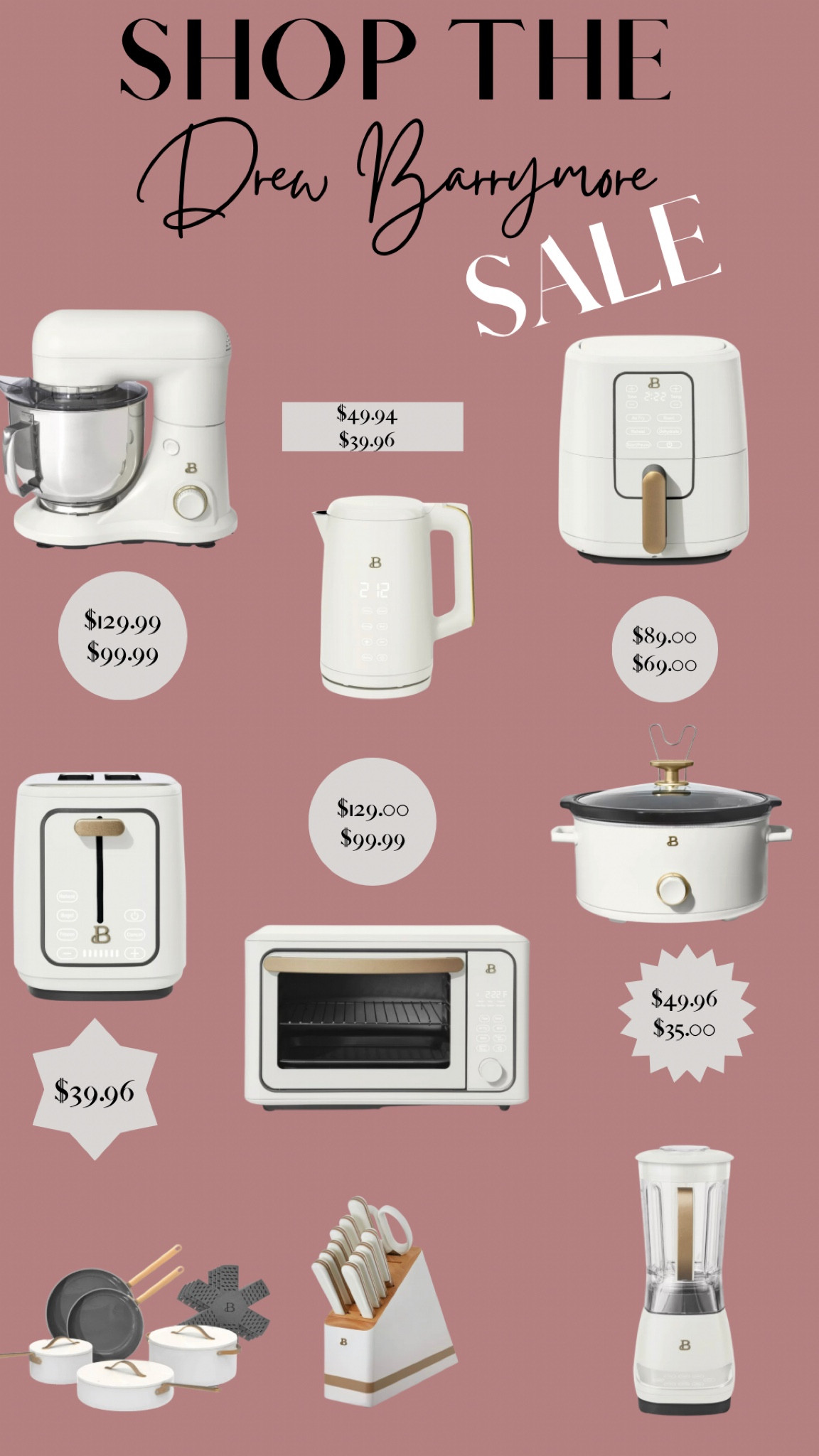 Looking for new small kitchen appliances and gadgets? The Drew Barrymore line is what you need! They are so cute and very affordable. The sale makes it even more affordable. Shop the sale now !! 

#LTKHoliday #LTKGiftGuide #LTKsalealert