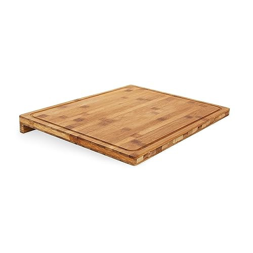 Camco Bamboo Cutting Board Durable, 18 x 14 x 3 Inches, Easy to Clean Board with Built In Juice Groove, Counter Edge for Stability, Ideal for Knives | Amazon (US)