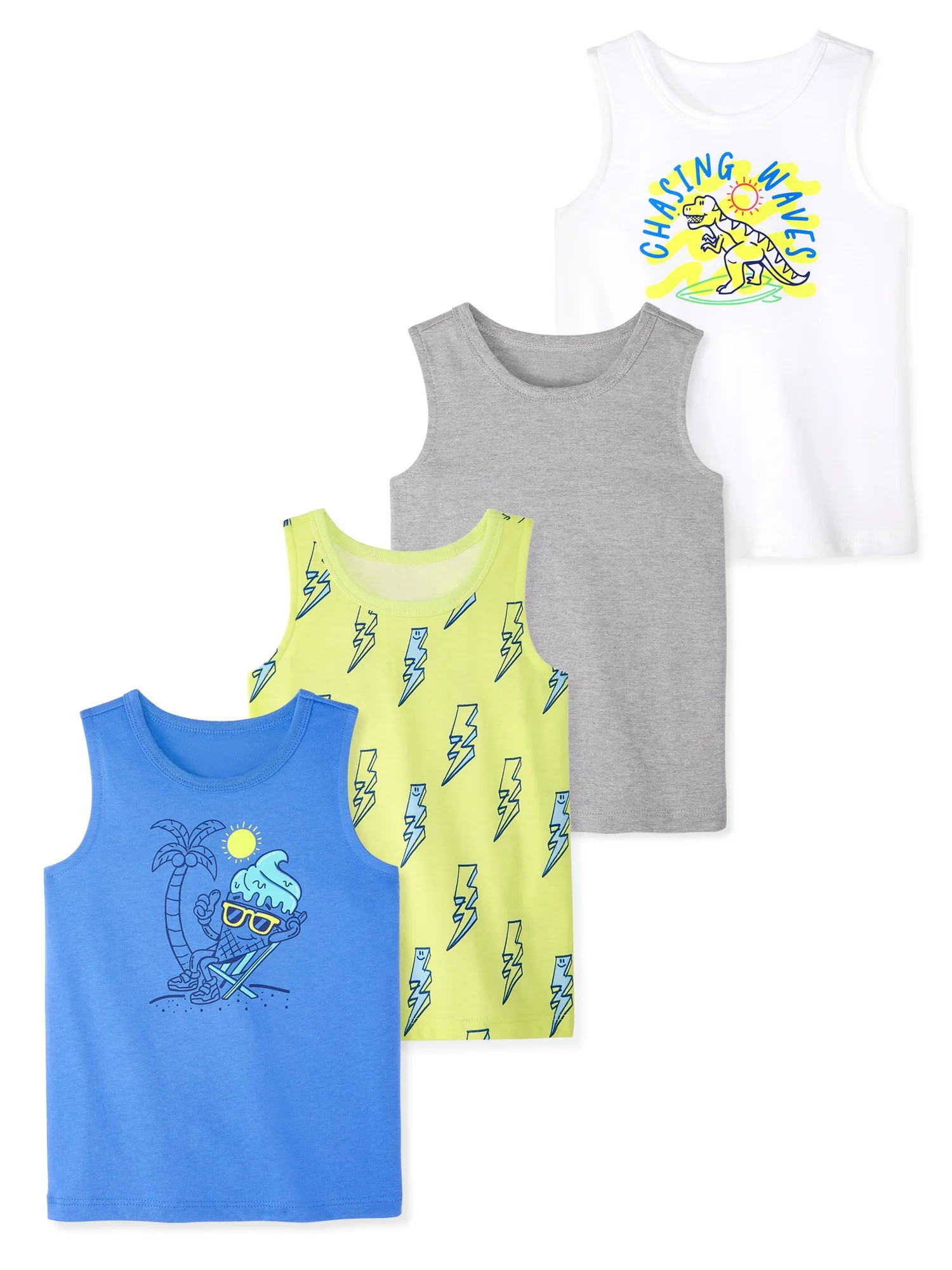 Garanimals Baby & Toddler Boy Cotton Graphic Tank Tops, 4-Pack, 0M–6T | Walmart (US)