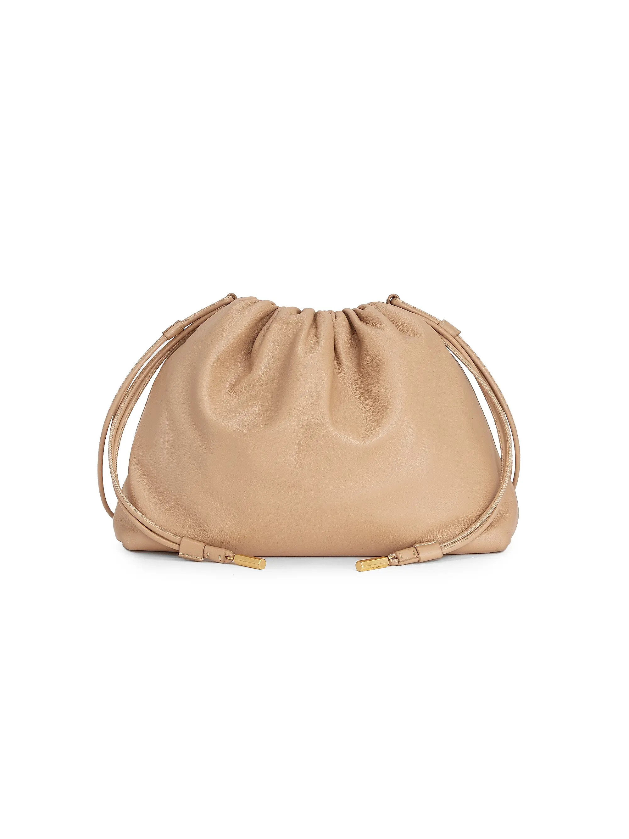 Angy Ruched Leather Shoulder Bag | Saks Fifth Avenue