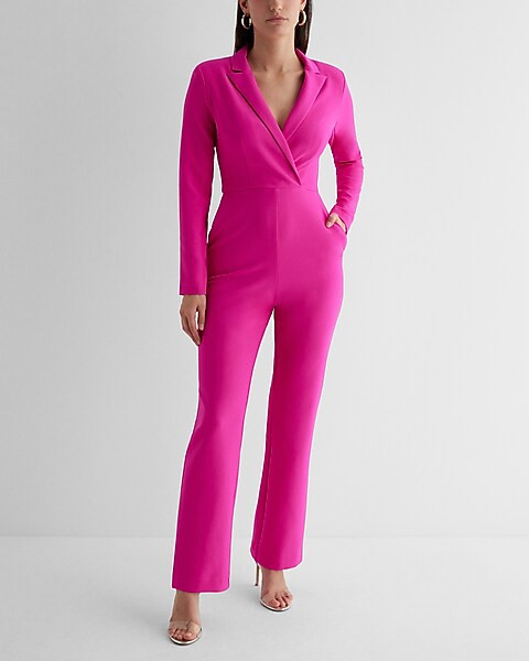 Long Sleeve Blazer Jumpsuit | Express