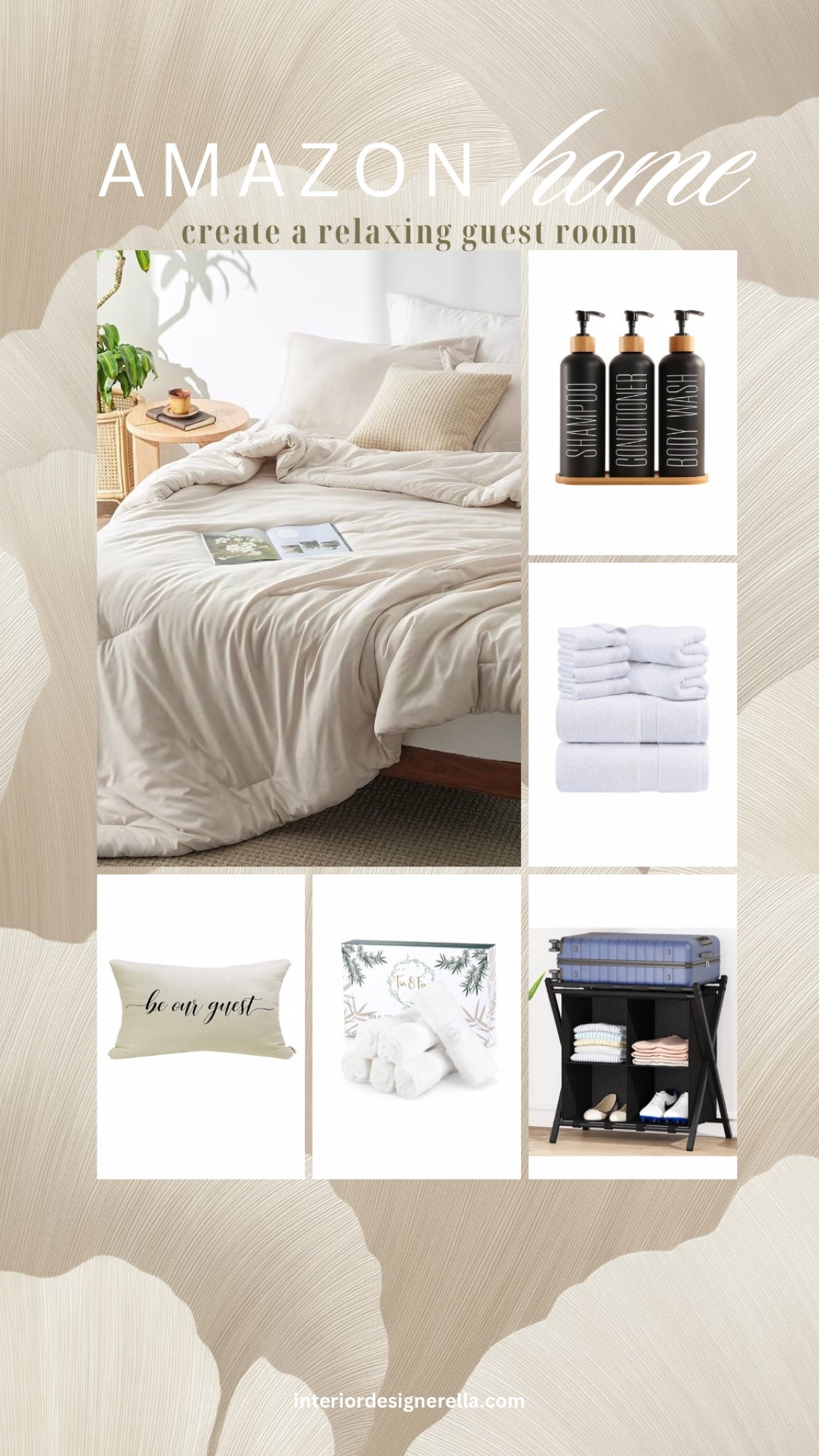 Create a relaxing guestroom for family and friends with these essentials from Amazon home! Tap the images to shop! XO!

#LTKHome #LTKStyleTip #LTKFamily