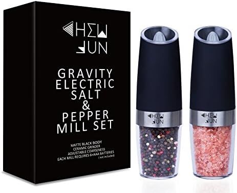 Electric Gravity Salt and Pepper Grinder Set with Adjustable Coarseness Automatic Pepper and Salt... | Amazon (US)