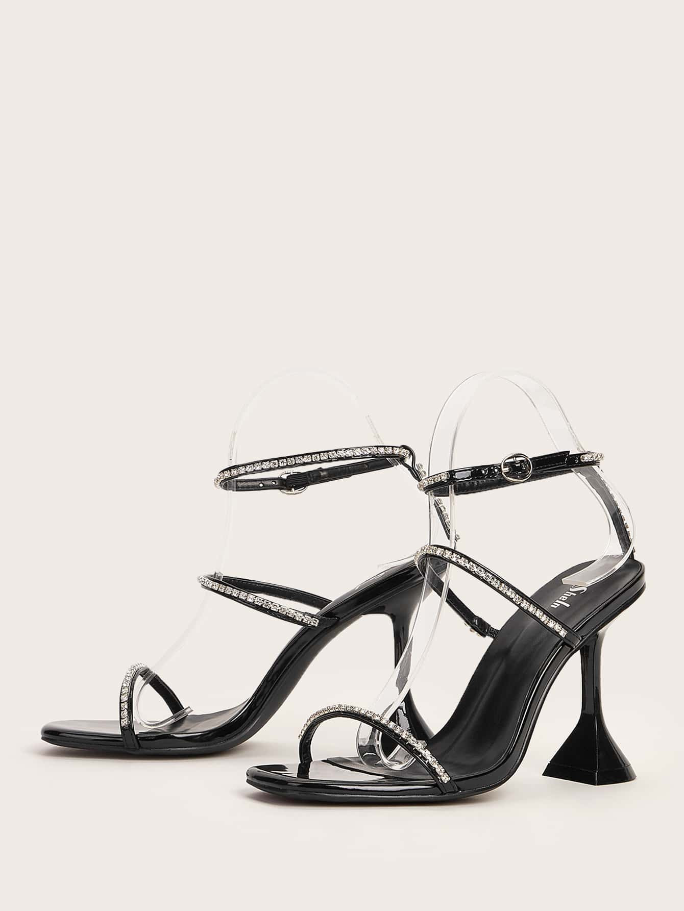 Rhinestone Decor Ankle Strap Sandals | SHEIN