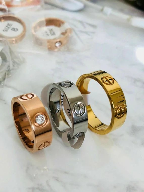 Unisex Luxury Quality Love Rings Screwdriver Ring | Etsy | Etsy (US)