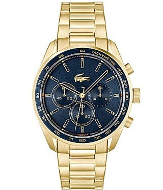 Lacoste Men's Boston Quartz Chronograph Gold Tone Stainless Steel Bracelet Watch - Gold | Dillard's