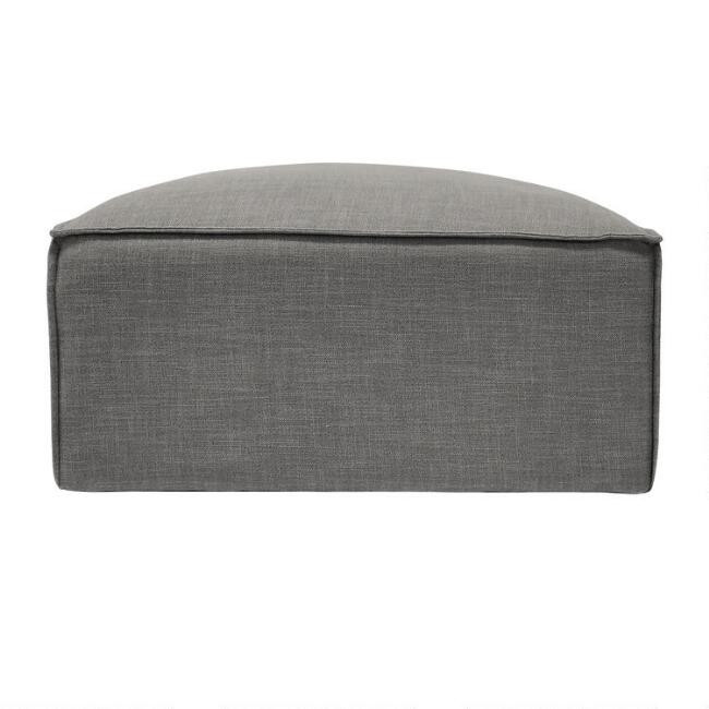 Gray Tyson Modular Sectional Ottoman | World Market