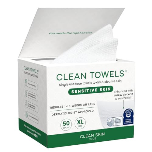 Clean Skin Club Clean Towels® XL Sensitive Skin (50 Count) | Amazon (US)