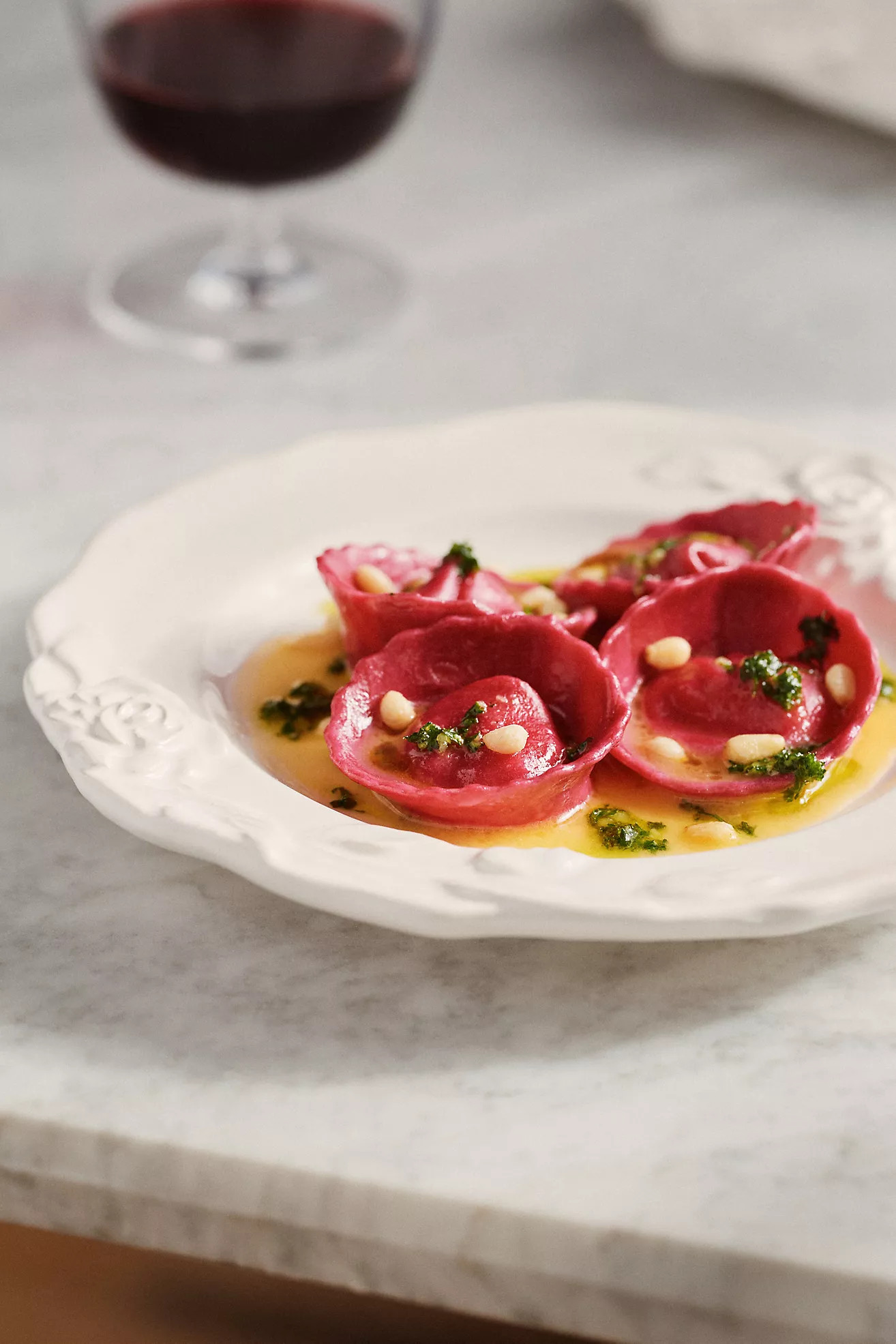 Rose Italian Earthenware Dessert Plates, Set of 4 | Anthropologie (US)