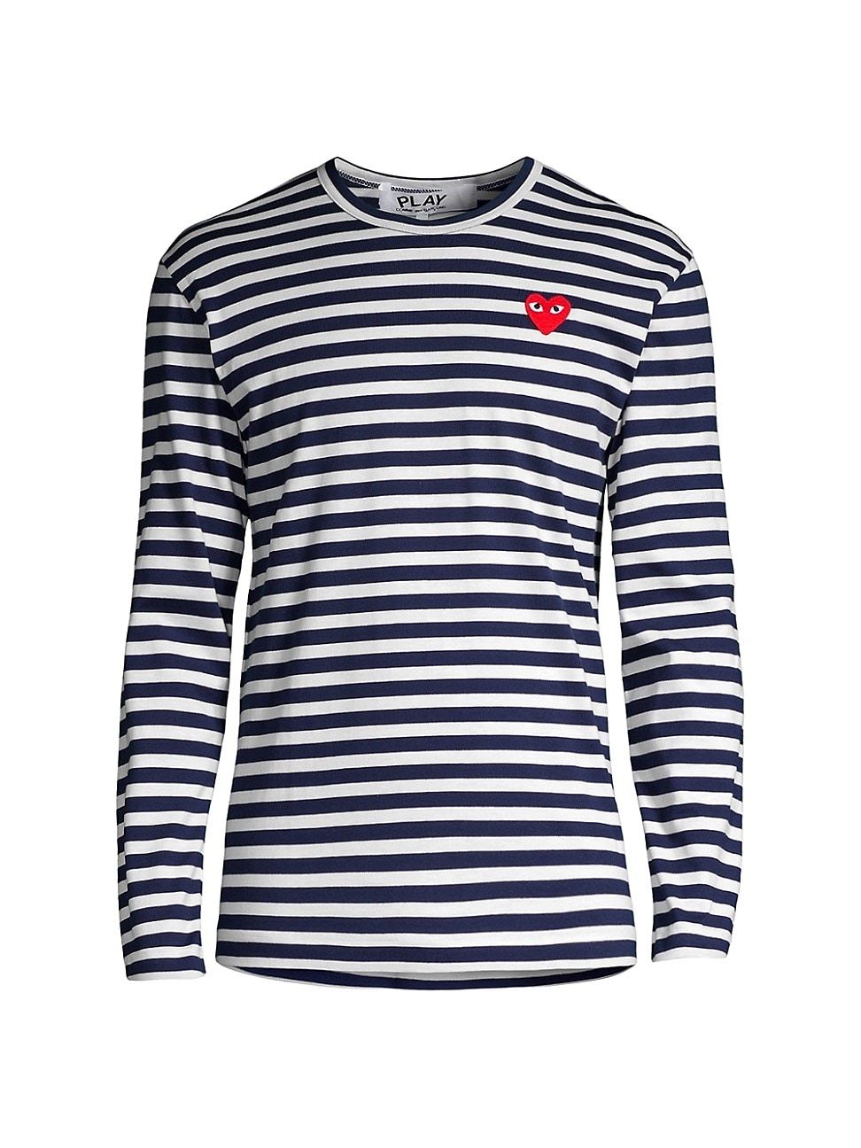 Comme des Garcons Play Men's Long Sleeve Striped T-Shirt - Navy White - Size Small | Saks Fifth Avenue