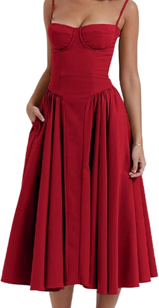 Y2k Dress Dress for Women Slip Dress Corset Dress Maxi Dress Drop Waist Dress Women Casual Dresse... | Amazon (US)