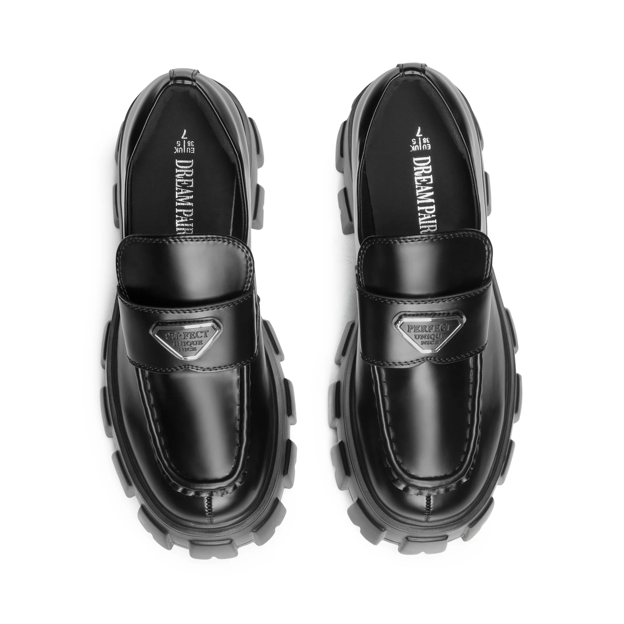 DREAM PAIRS Women's Chunky Loafers Platform Comfortable Slip-On Dressy Business Casual Fashion Ou... | Walmart (US)