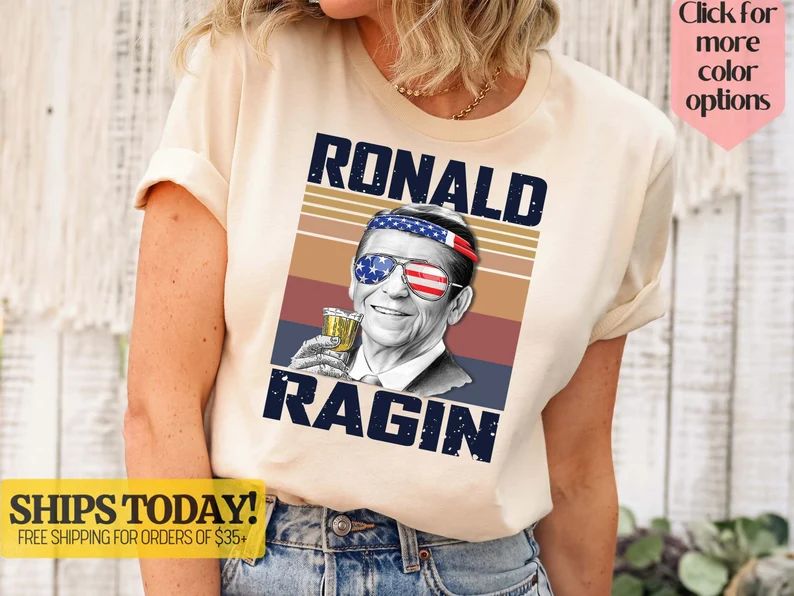 Ronald Ragin Shirt 4th of July Drinking Presidents Shirt | Etsy | Etsy (US)