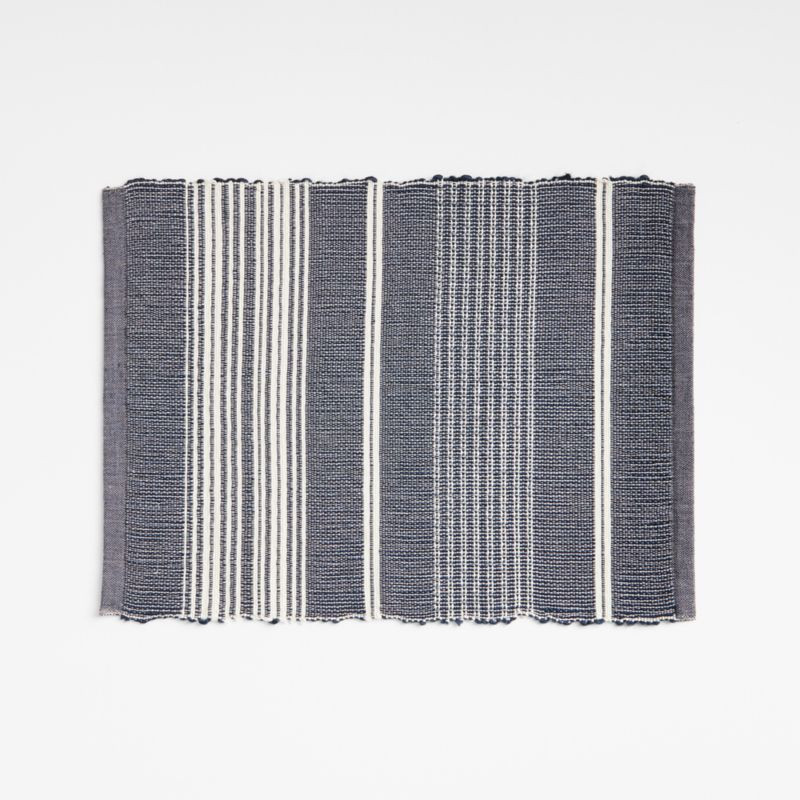 Tidal Stripe Woven Placemat | Crate & Barrel | Crate & Barrel