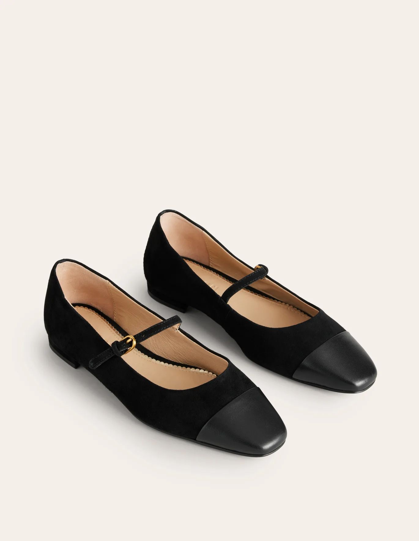 Mary Jane Flats - Black Suede | Boden (UK & IE)