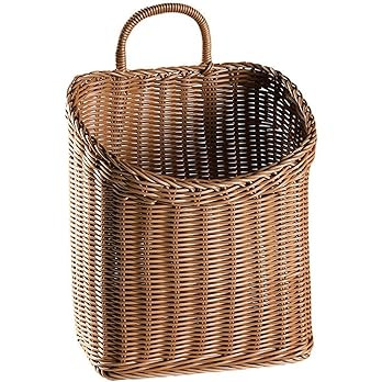 Woven Hanging Wicker Basket for Door, Handmade Rattan Hanging Wall Baskets for Garden Farmhouse H... | Amazon (US)