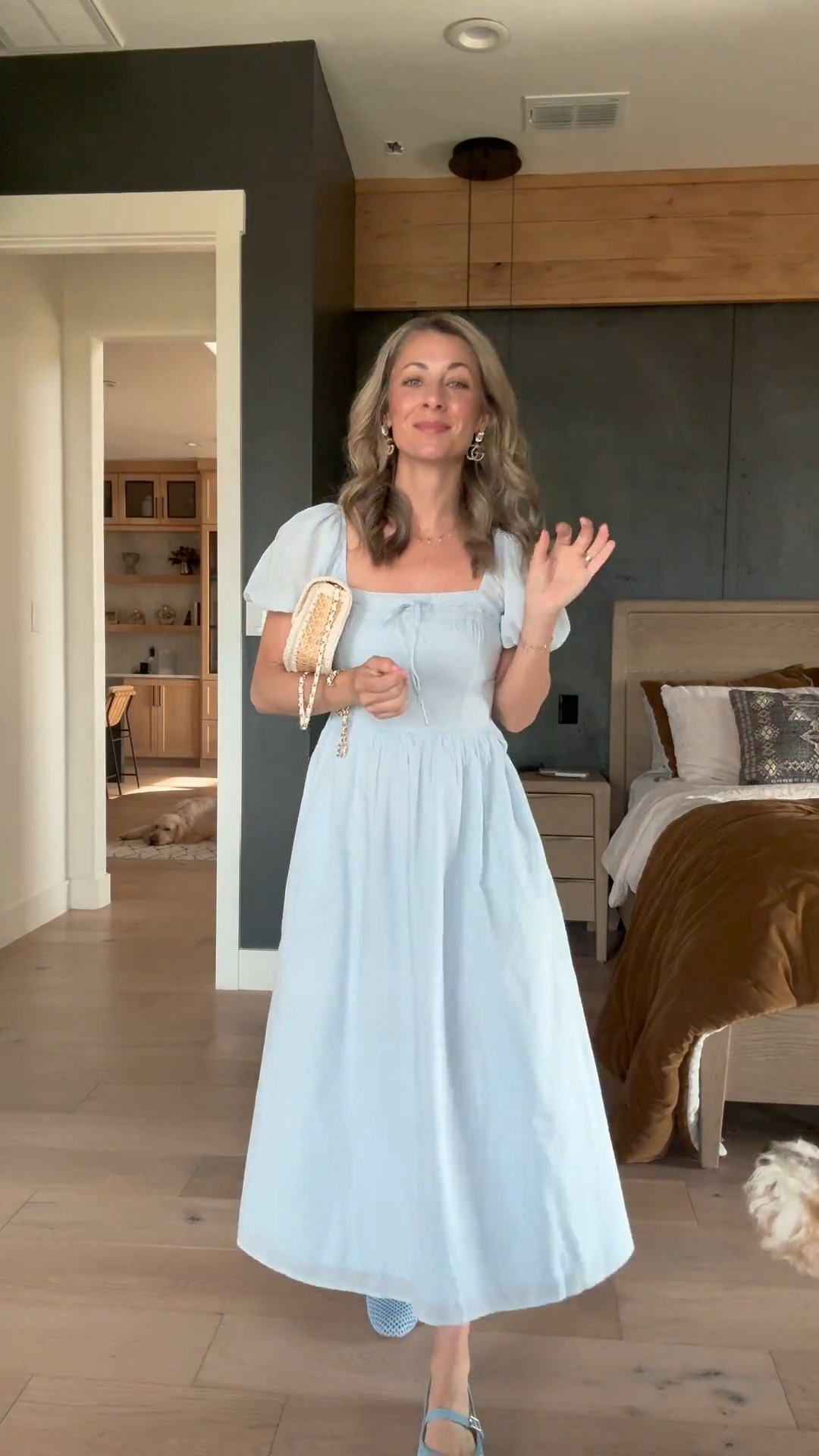 GRWM for church on Sunday! Abercrombie light blue puffer sleeve dress coming in hot and soooo dang cute! Same with the matching blue Mary Jane flats! So cute! Dress is XS and shoes run tts! Bag is Target!

#LTKOver40 #LTKgrwm #LTKdayinmylife