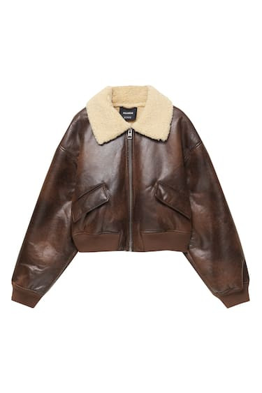 BLOUSON AVIATEUR SIMILICUIR | PULL and BEAR FR