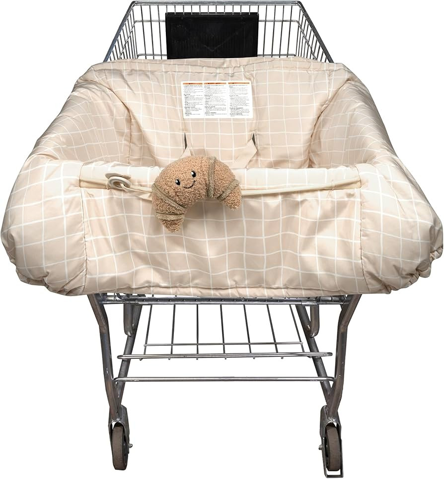 Boppy Shopping Cart Cover & High Chair Cover, Cute Almond Croissant, Cart Cover for Babies with S... | Amazon (US)