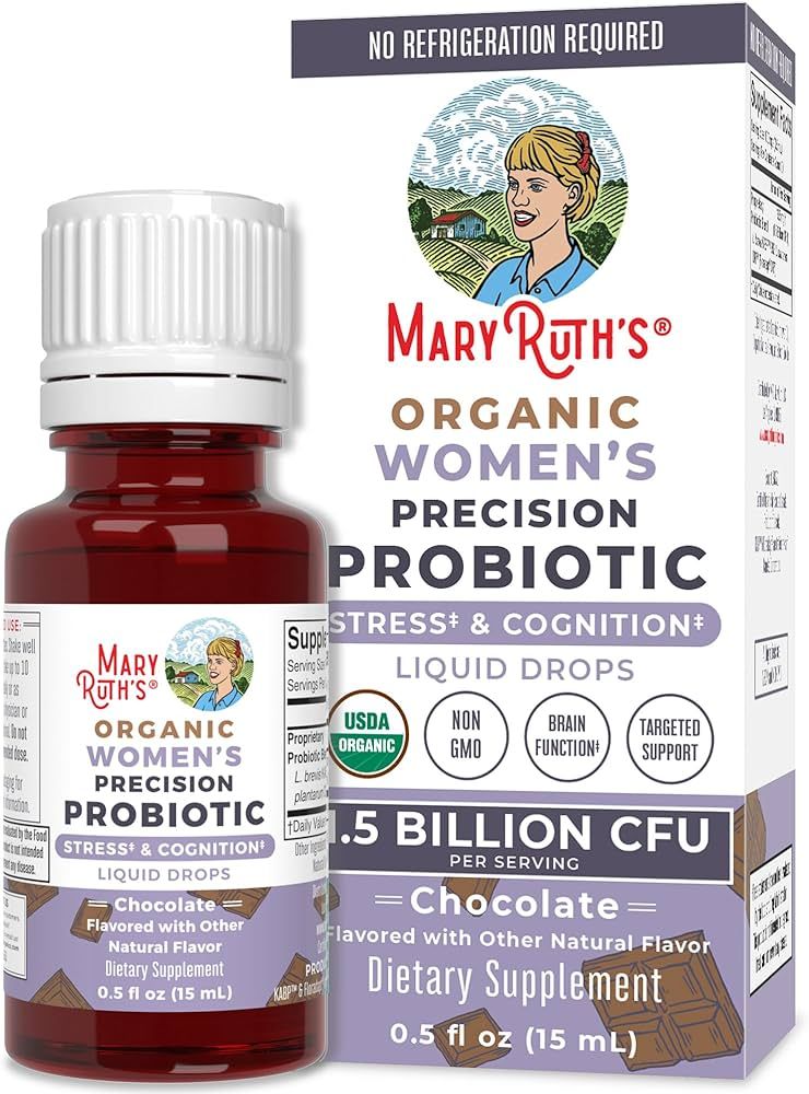 USDA Organic Stress & Cognition Probiotics for Women by MaryRuth's | Focus Supplement | Support C... | Amazon (US)