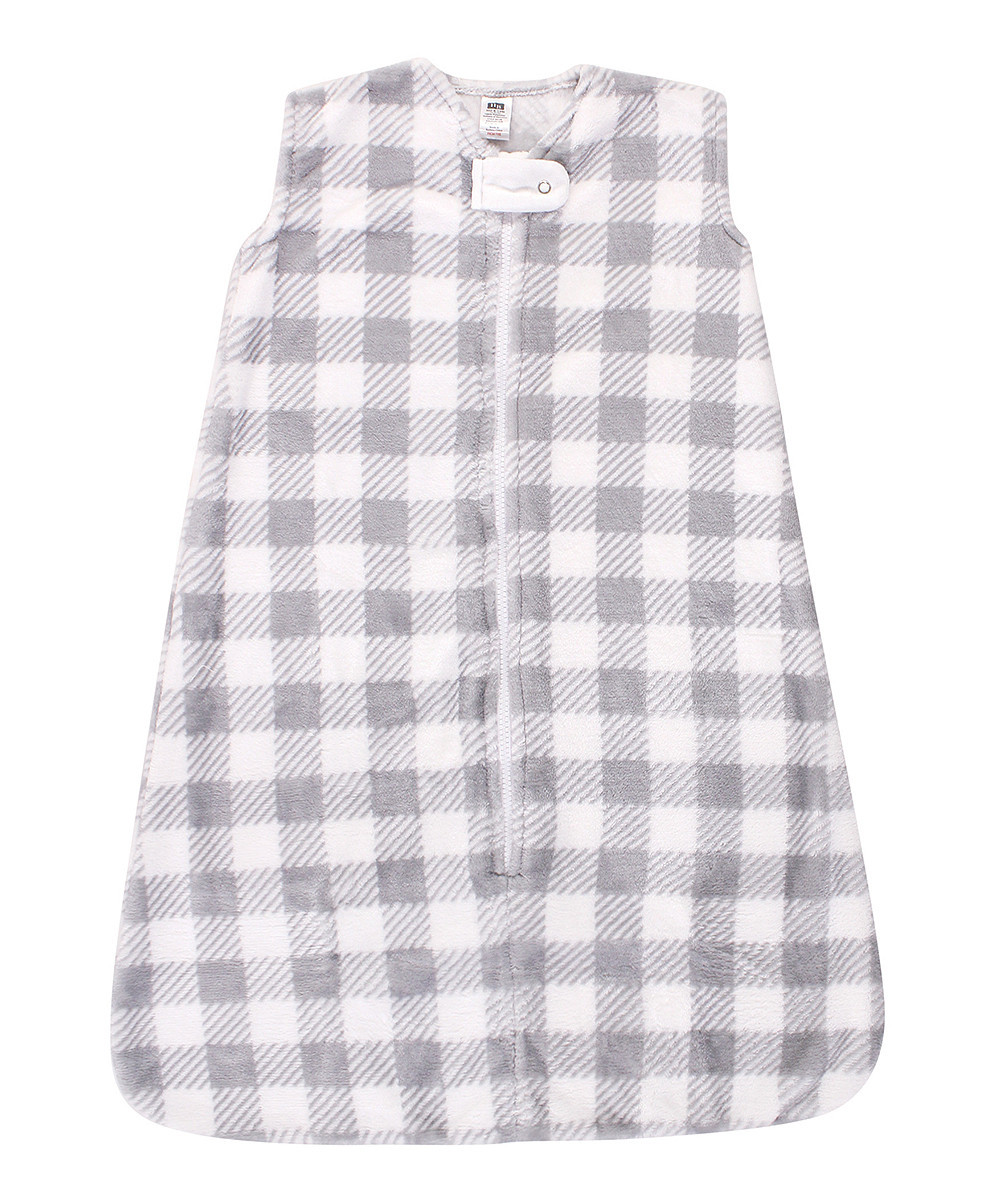 Hudson Baby Infant Sleeping Sacks Gray - *CC Gray Plaid Sleeveless Wearable Blanket - Infant | Zulily