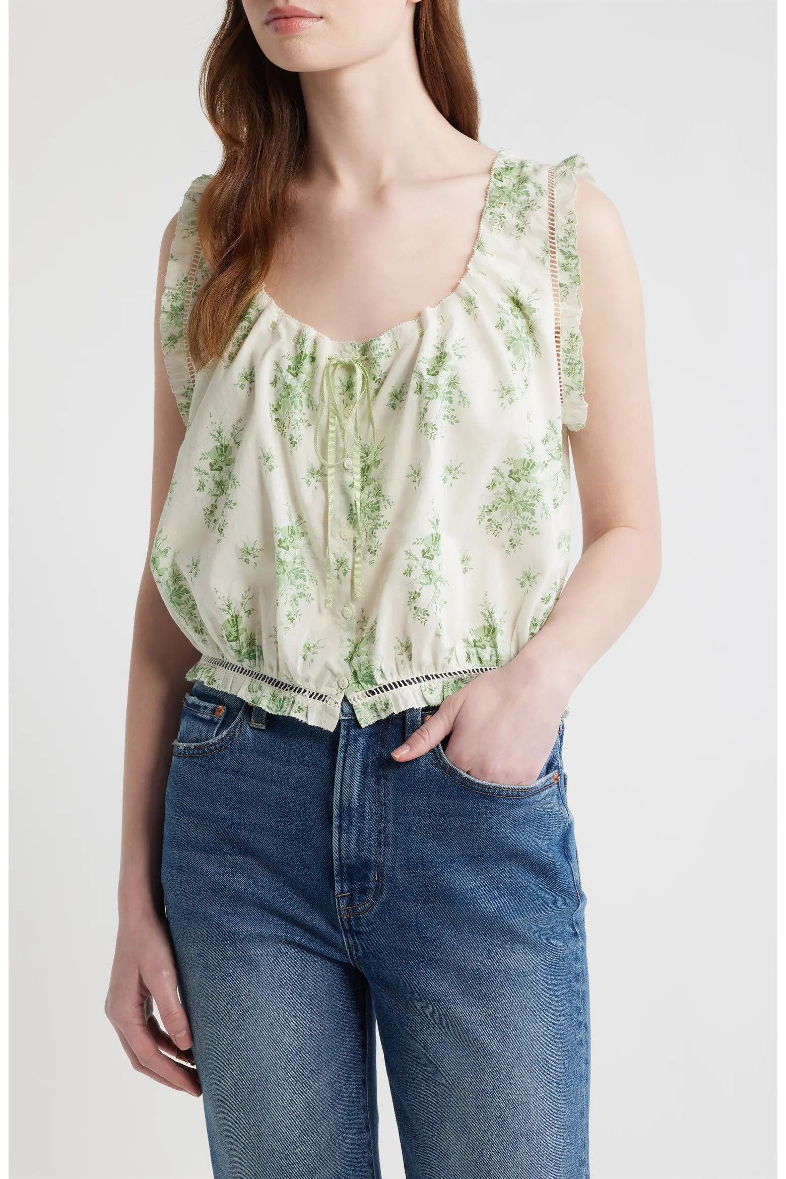 DÔEN Traveler Embroidered Crop Top (Women) | Nordstrom | Nordstrom