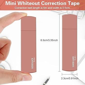 Amabro Small White Out Tapes, 6PCS Tape Roller Instant Correction Tape Mini Whiteout Tape Set Cut... | Amazon (UK)