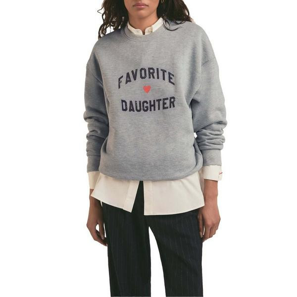 Women's Favorite Daughter Heart Logo Crewneck Sweatshirt XSmall Heather Grey | Scheels Sports