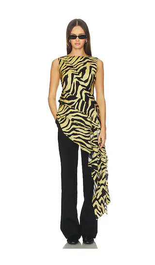 SRG Everlee Silk Top in Brown. - size XL | Revolve Clothing (Global)