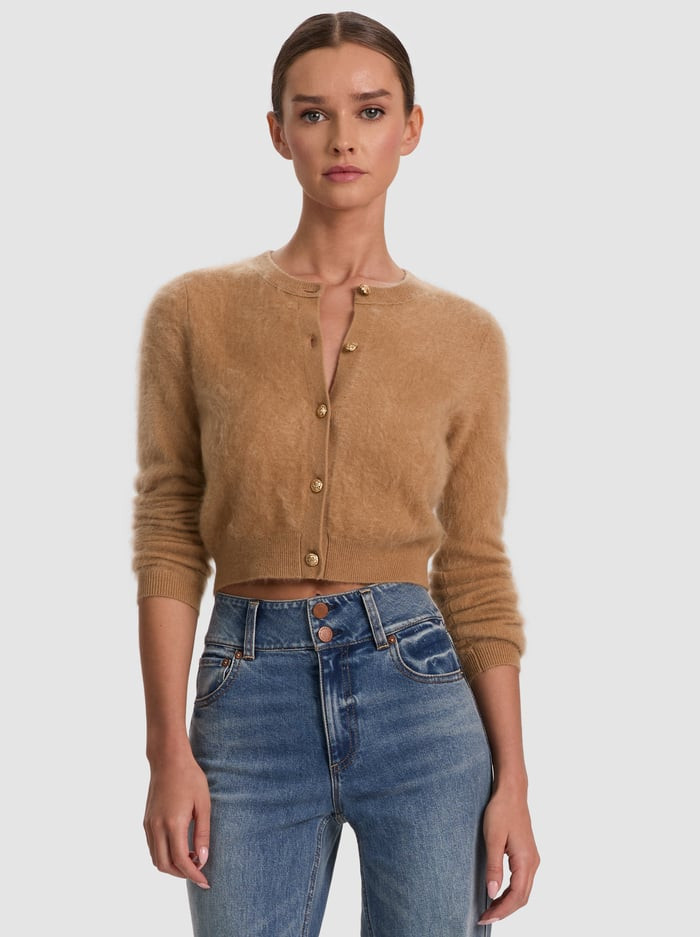 DOLLIE BRUSHED CASHMERE CARDIGAN | Alice + Olivia