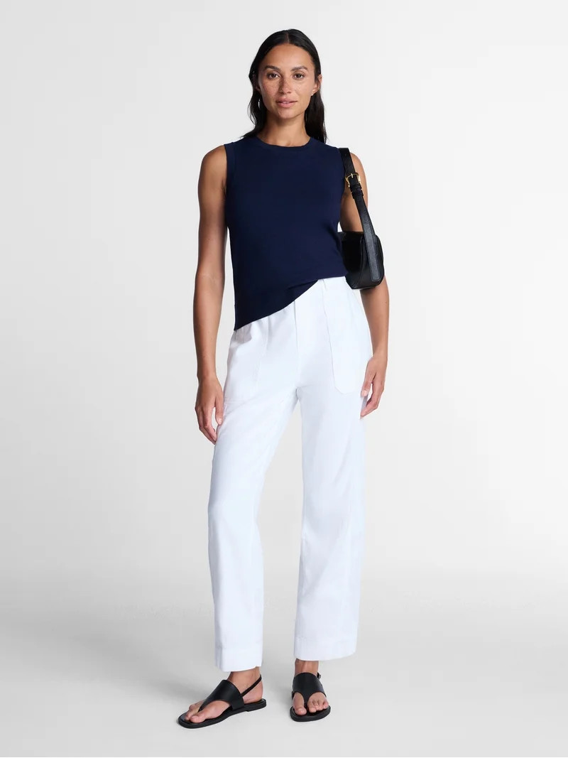 Time and Tru Women's High Rise Drapey Barrel Jeans, 28" Inseam, Sizes XS-XXXL | Walmart (US)