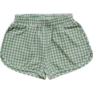 Green Gingham Shorts | Mebie Baby