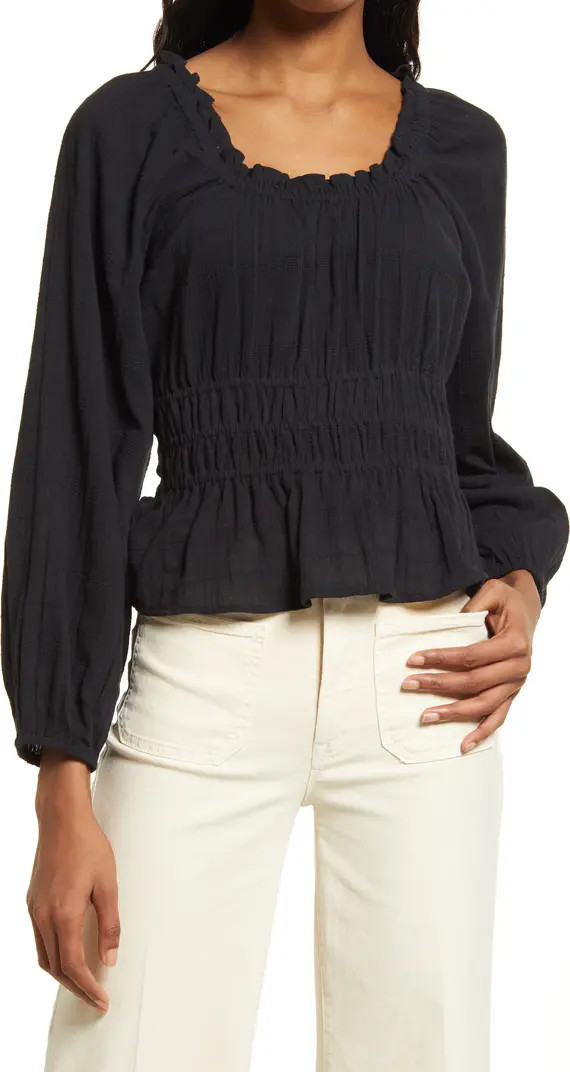 Madewell Sophia Textured Plaid Top | Nordstrom | Nordstrom