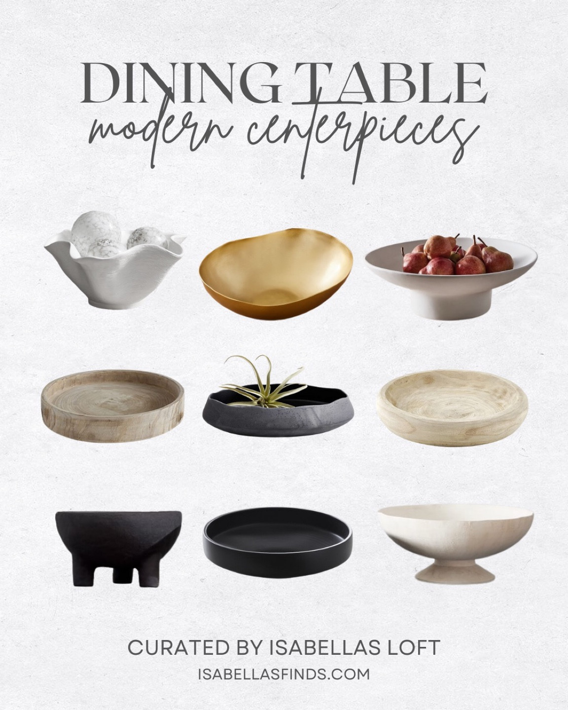 Dining Table • Modern Centerpieces 

Media Console, Living Home Furniture, Bedroom Furniture, stand, cane bed, cane furniture, floor mirror, arched mirror, cabinet, home decor, modern decor, mid century modern, kitchen pendant lighting, unique lighting, Console Table, Restoration Hardware Inspired, ceiling lighting, black light, brass decor, black furniture, modern glam, entryway, living room, kitchen, bar stools, throw pillows, wall decor, accent chair, dining room, home decor, rug, coffee table

#LTKsalealert #LTKSeasonal #LTKhome