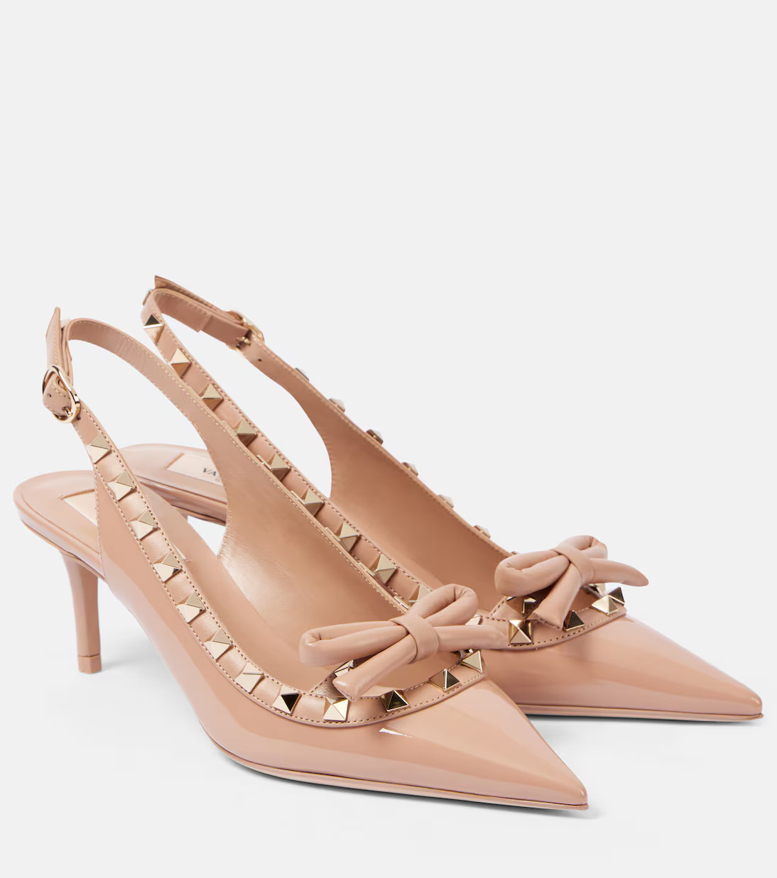 Rockstud 60 patent leather slingback pumps | Mytheresa (US/CA)