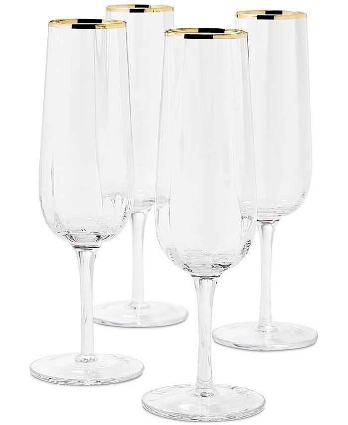 Optic Champagne Flutes, Set of 4, Created for Macy's | Macys (US)