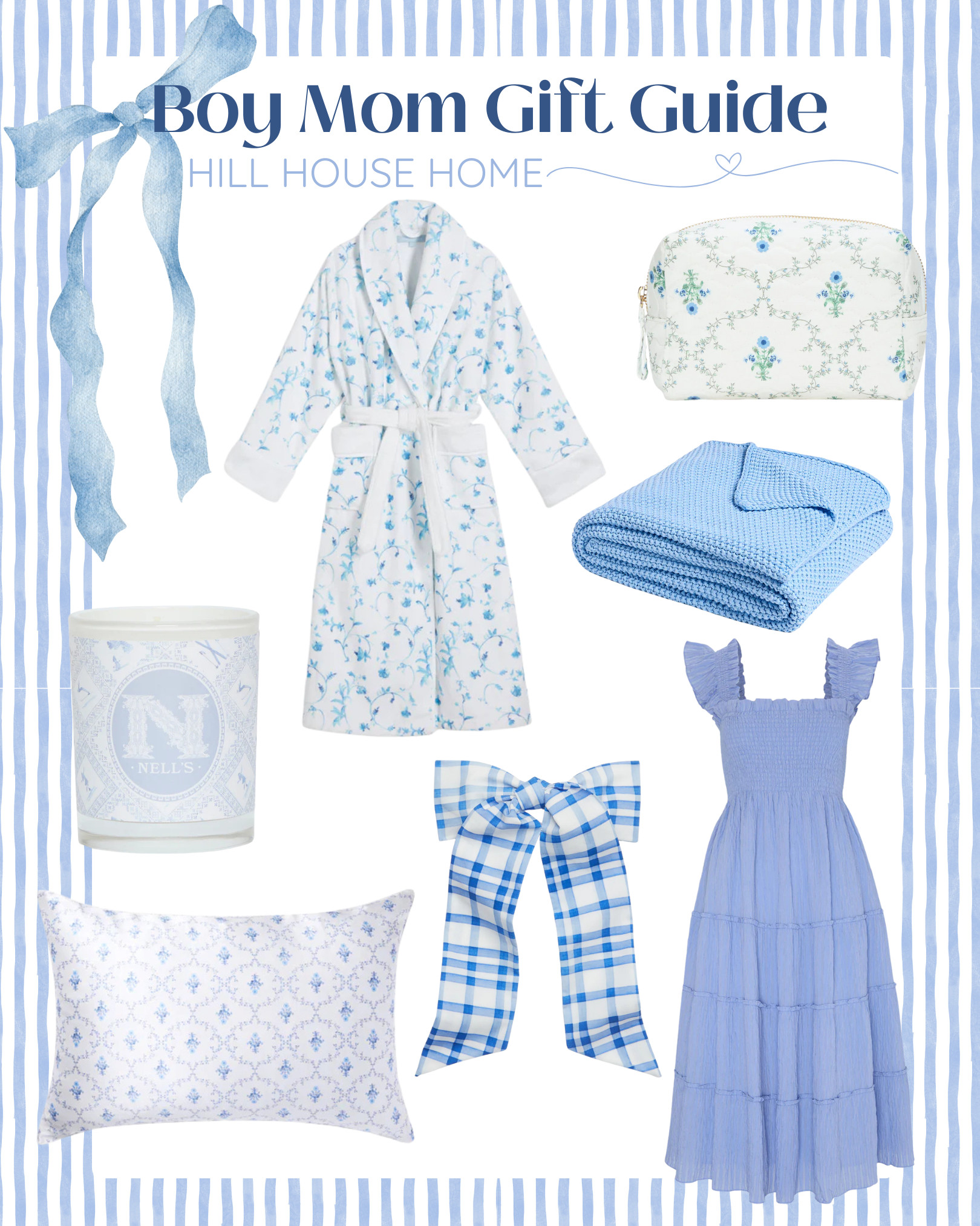For the mamas chasing trucks, snuggles, and sweet moments - this curated Hill House Home Gift Guide roundup is all about cozy luxury style with a practical twist. Perfect for the stylish and on-the-go moms. From buttery-soft Nap Dresses perfect for playtime to chic home essentials that make everyday feel special, these are gifts any boy mom will actually love (and use)!

Think timeless, washable, and effortlessly beautiful pieces that make motherhood a little more elevated ✨

Perfect for birthday's, Christmas, special occassions, or a ""just because"" treat!

Shop my Hill House Home favorites for the boy moms who do it all! You are on your way to discovering gifts that blend style, comfort, and practicality! 🩵 

 #BoyMom #GiftGuide #HillHouseHome #LTKGiftGuide #NapDress #LTKGiftGuide #LTKFindsUnder100 #LTKStyleTip