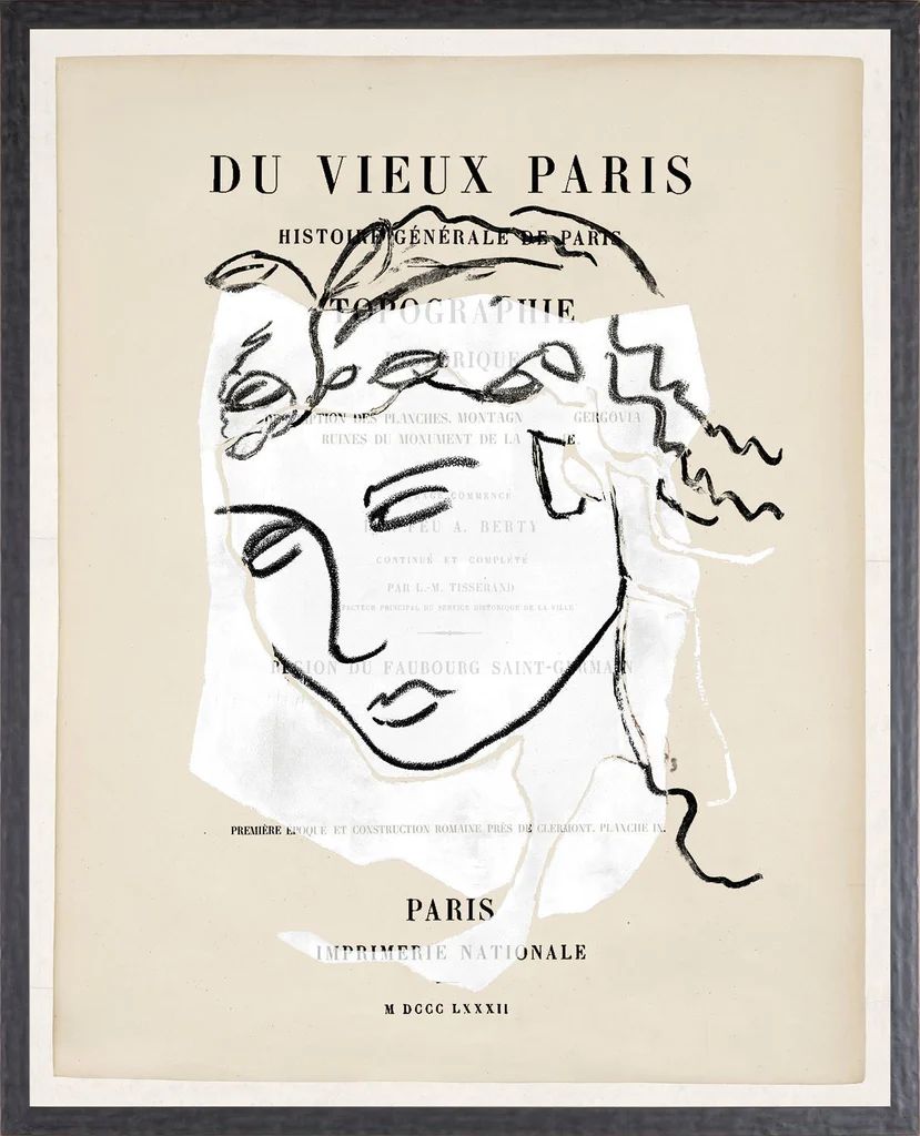 Parisian Page Print 1- Greek Portrait Black on White | Lo Home by Lauren Haskell Designs