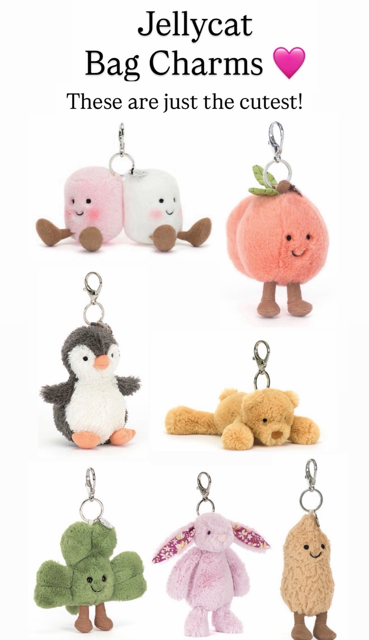 Jellycat bag charms

#LTKKids