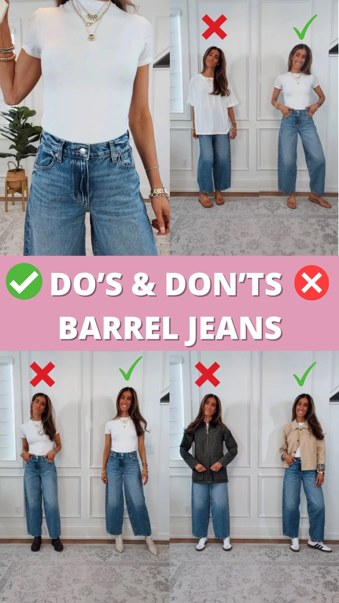 Do’s and Donts of Barrel Jeans | How to Style Barrel Jeans 

These amazon barrel jeans are the perfect price point to try a new style. Wearing my true to size - 25. Quality is really good. #jeans #barreljeans

#LTKootd #LTKmomlife #LTKgrwm