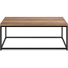 Best Choice Products 44in Modern Industrial Style Rectangular Wood Grain Top Coffee Table, Accent... | Amazon (US)