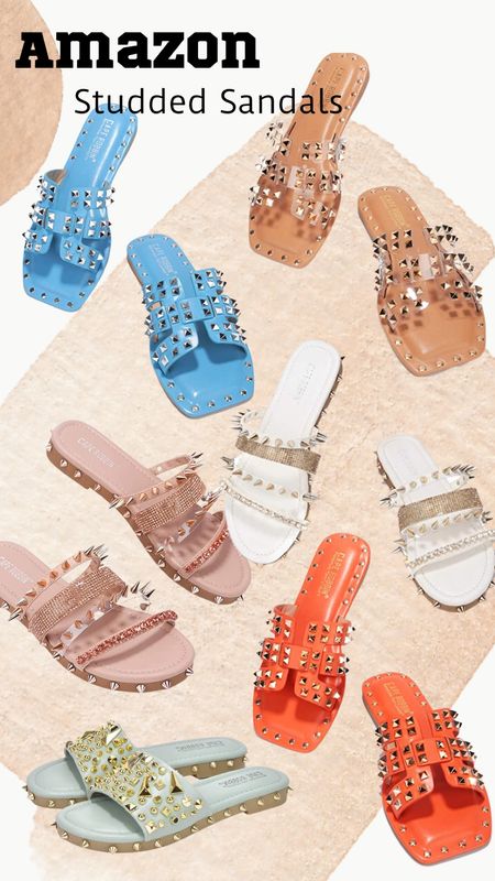 Amazon Studded Sandals- almost all are under $40 too! 

#LTKunder50 #LTKFind #LTKshoecrush