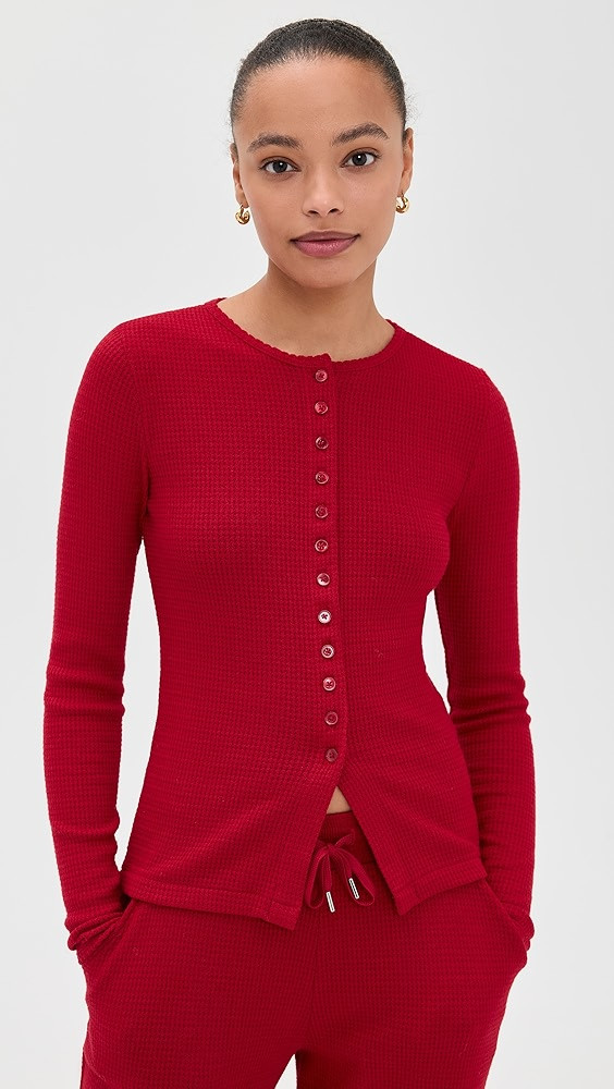 Joan Crew Neck Waffle Top | Shopbop