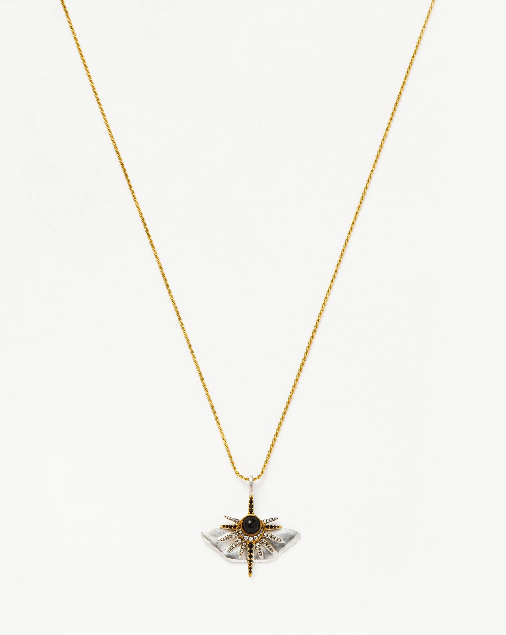 Harris Reed Emerging Butterfly Necklace | Silver Plated/Black Onyx | Missoma UK