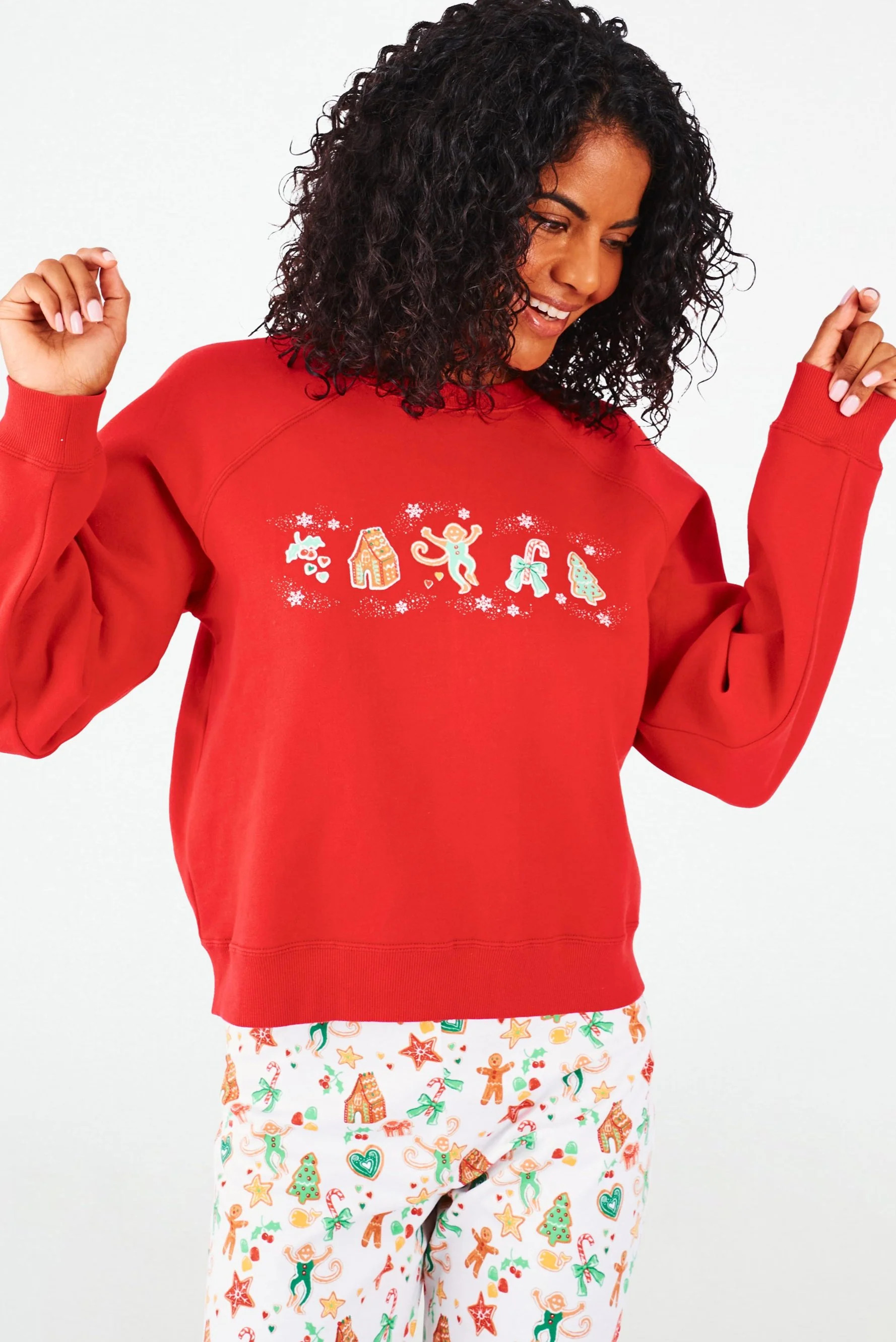 Gingerbread Party Crewneck | Roller Rabbit | Roller Rabbit